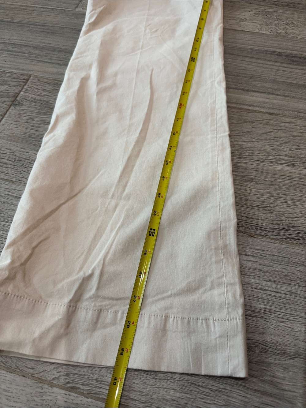 J. Crew Wide-Leg High-Rise Cream Pants with front pockets - Picture 4 of 11